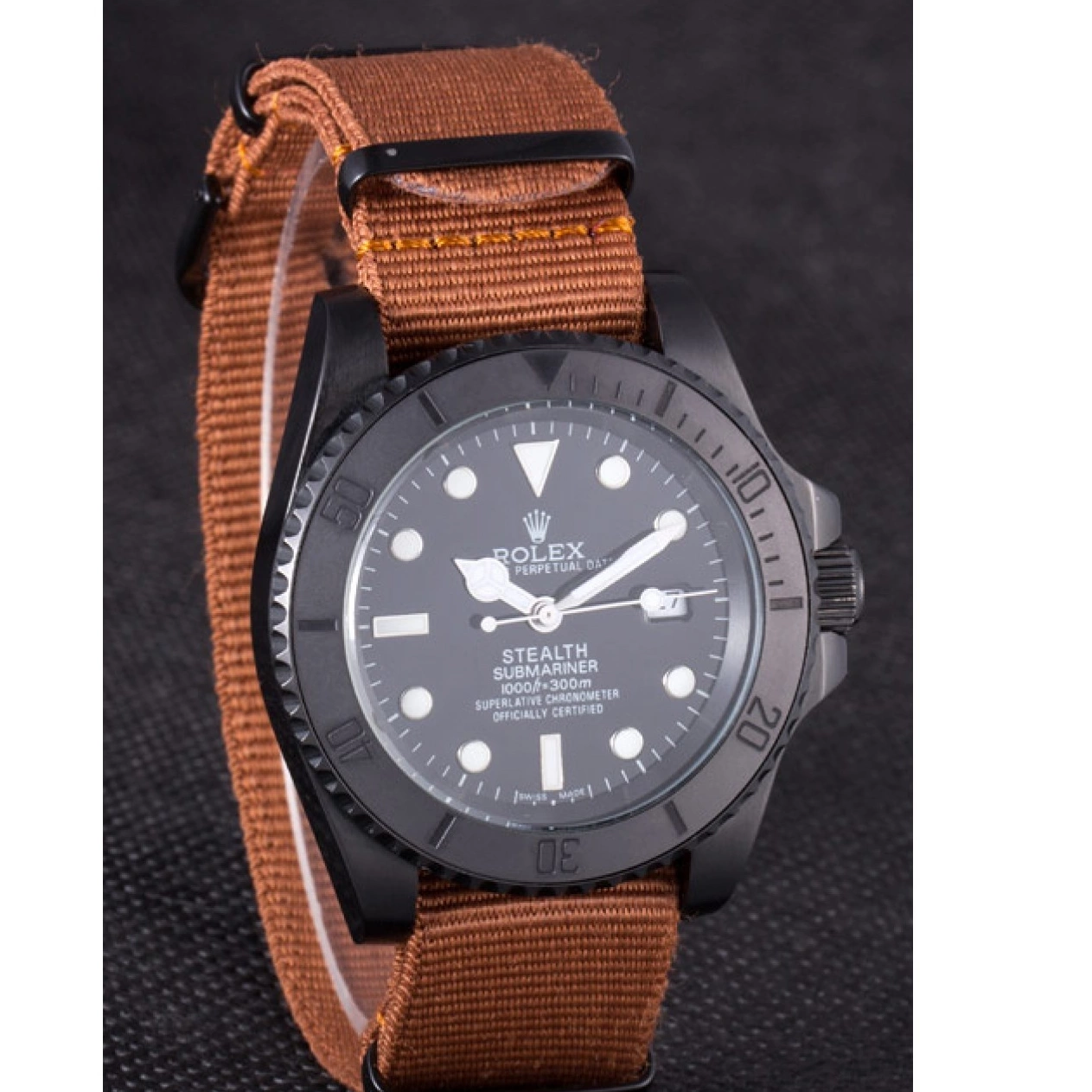 Aaa replica MK Brown Fabric STEALTH 621388 Band rl426 Rolex IV Submariner 0701